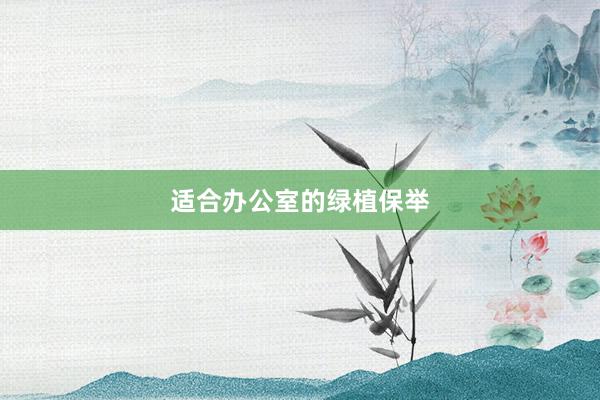 适合办公室的绿植保举